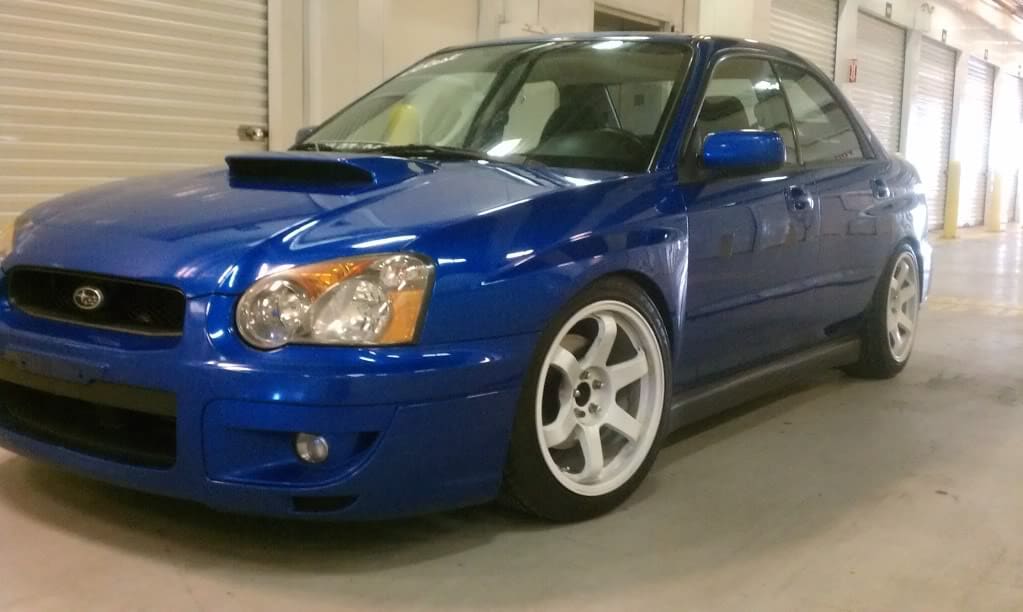 2004 Subaru Impreza with 17x9 Rota wheels