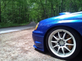 2005 Subaru Impreza with 18x9 Rota DPT wheels