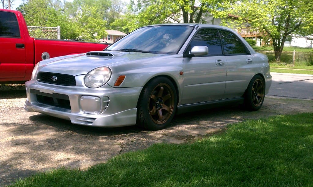 2002 Subaru Impreza with 17x9 Rota wheels