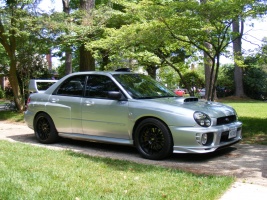 2002 Subaru Impreza with 18x10 Rota SVN-R wheels