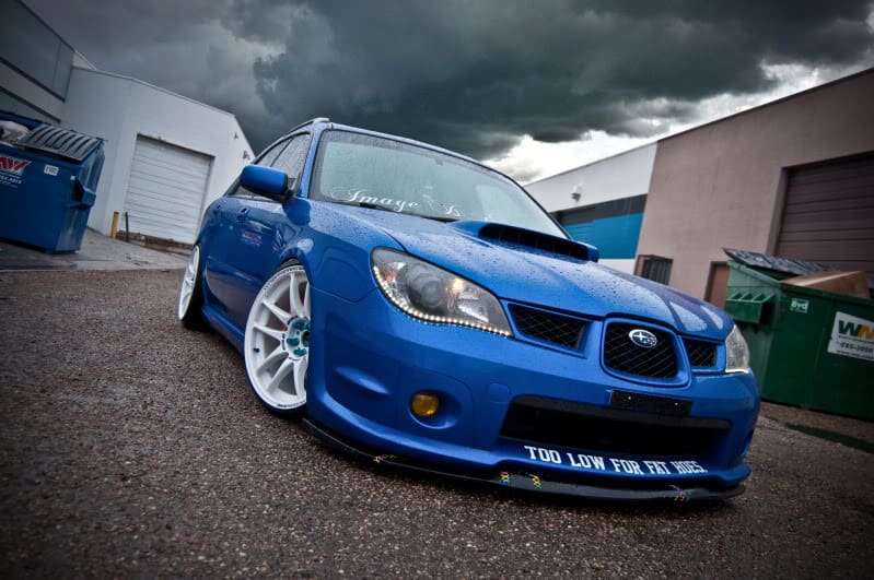 2006 Subaru Impreza WRX with 18x9.5 Work Emotion CR-Kai wheels