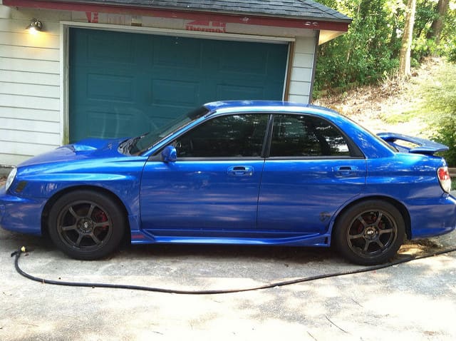 2002 Subaru Impreza with 18x9 Rota wheels