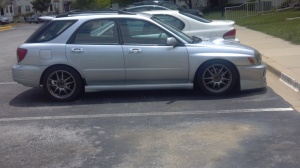 2003 Subaru Impreza with 17x8 Rota Torque wheels