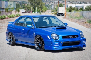2002 Subaru Impreza with 18x9.5 Rota Torque wheels