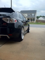 2012 Subaru Impreza with 18x9.5 Rota MXR wheels