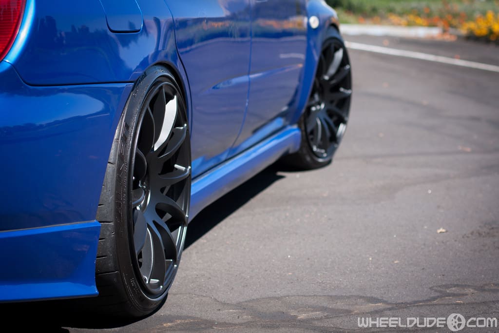 2002 Subaru Impreza with 18x9.5 Rota PWR wheels