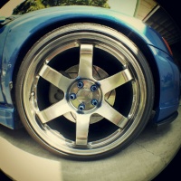 2009 Subaru Impreza with 18x9.5 Rota Grid wheels