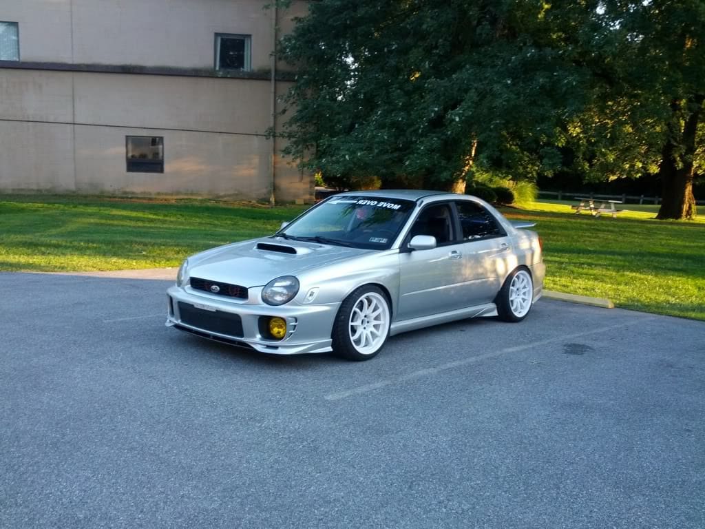 2002 Subaru Impreza with 18x9.5 Rota wheels