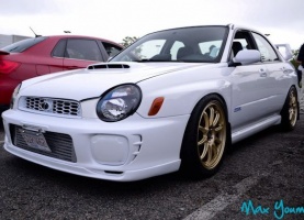 2003 Subaru Impreza with 18x8 Rota Tarmac 3 wheels