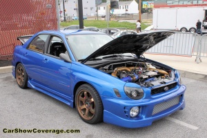 2002 Subaru Impreza with 17x9 Rota Grid wheels
