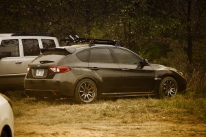 2011 Subaru Impreza WRX with 18x9.5 Rota DPT wheels