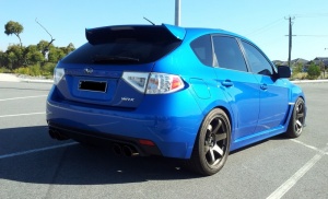 2011 Subaru Impreza WRX with 18x9.5 Rota Grid wheels