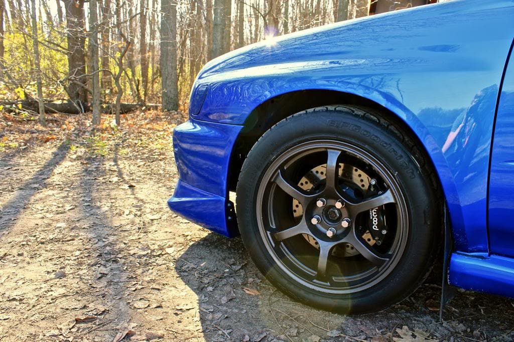 2002 Subaru Impreza with 17x8 Rota Boost wheels
