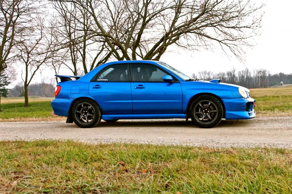 2003 Subaru Impreza with 17x8 Rota Boost wheels