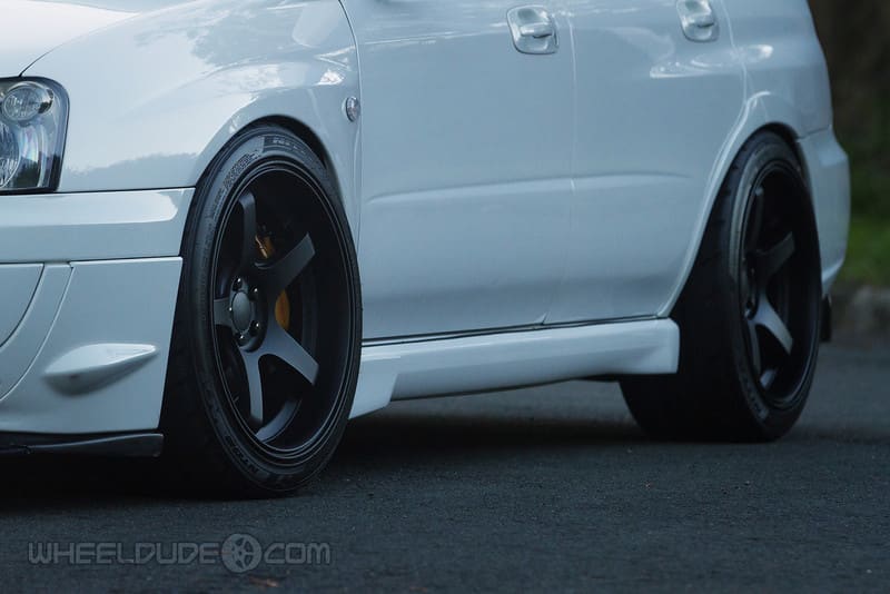 2004 Subaru Impreza with 18x10 Rota RT5 wheels