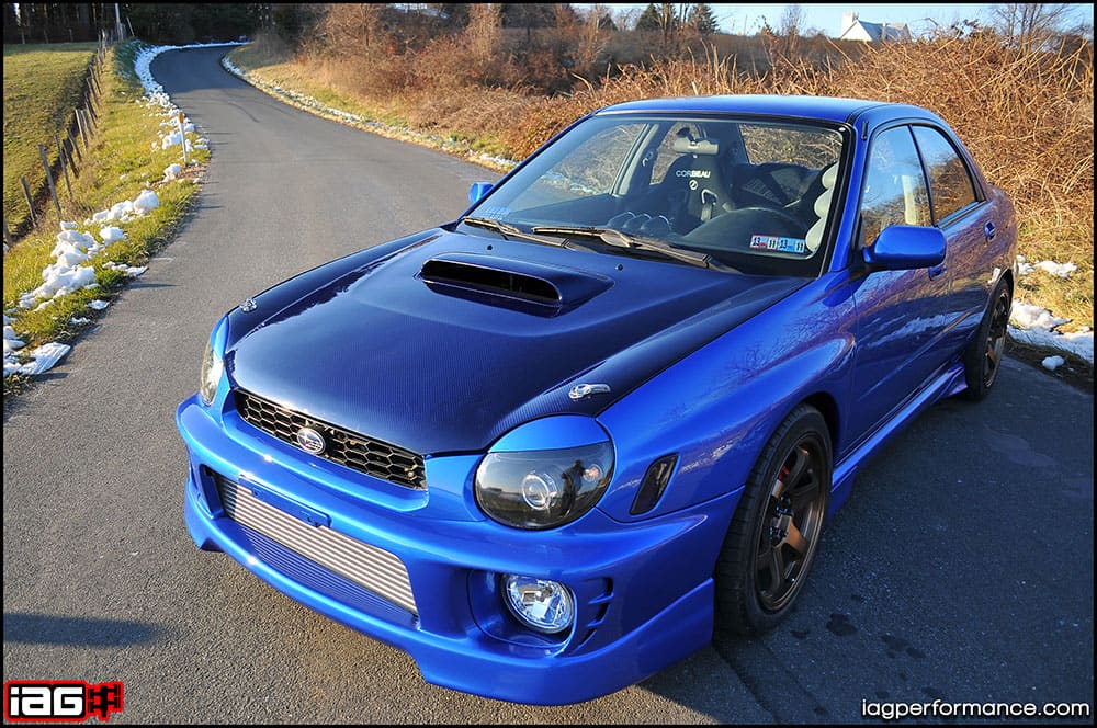 2002 Subaru Impreza with 17x9 Rota Grid wheels