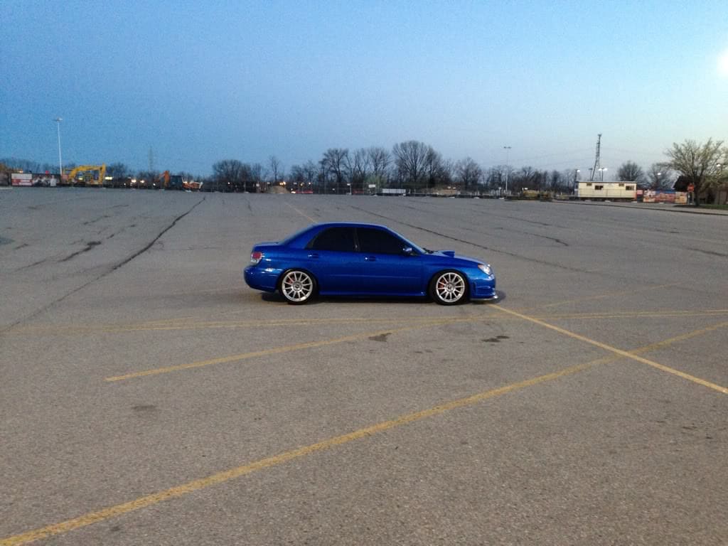 2005 Subaru Impreza with 18x8 Rota Tarmac wheels