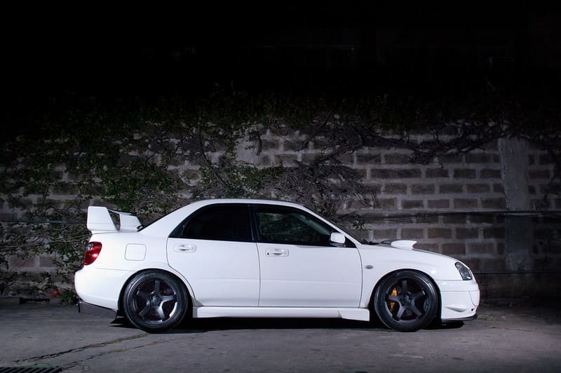 2004 Subaru Impreza with 18x10 Rota RT5 wheels