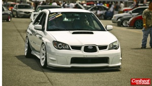 2004 Subaru Impreza WRX STi with 18x9.5 Rota Grid wheels