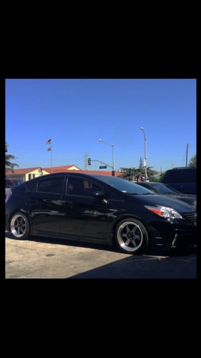 2010 Toyota Prius with 17x9 TE37v wheels