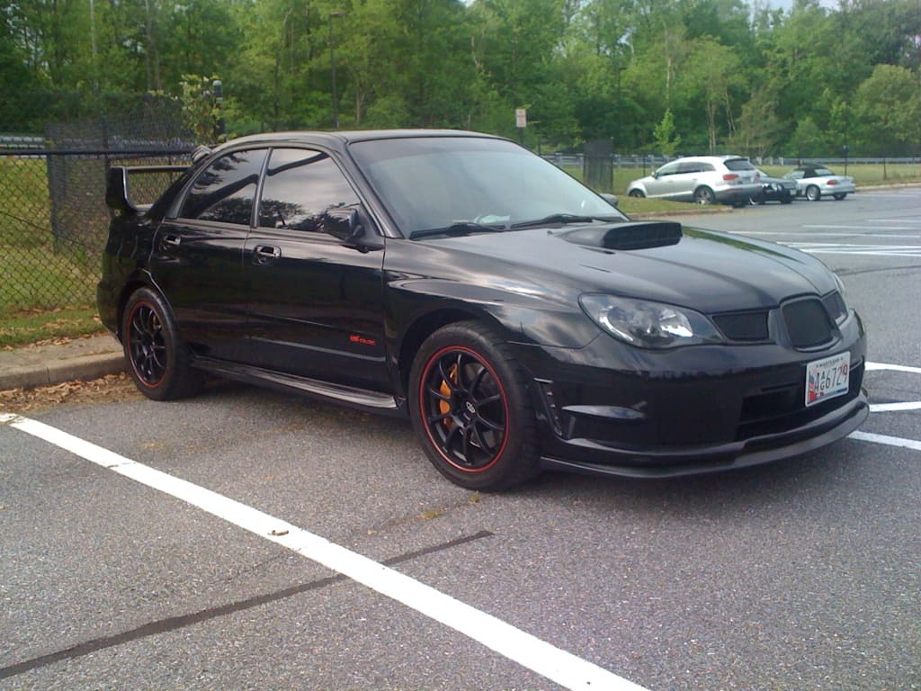 2007 Subaru Impreza with 17x8 Rota G-Force wheels