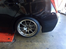 2010 Toyota Prius with 17x9 WedsSport TC105N wheels