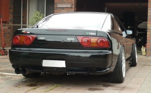 1991 Nissan S13 with 17x9 Nissan R33 GTR wheels