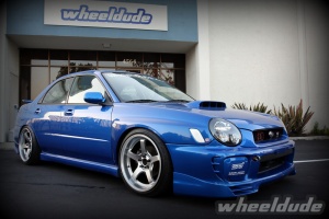 2002 Subaru Impreza with 18x9.5 Rota RT5 wheels