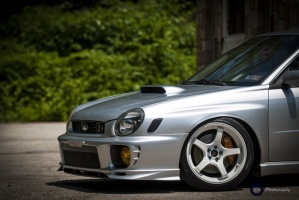 2002 Subaru Impreza with 18x10 Rota RT5 wheels