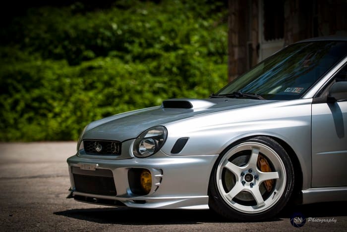 2002 Subaru Impreza with 18x10 Rota RT5 wheels