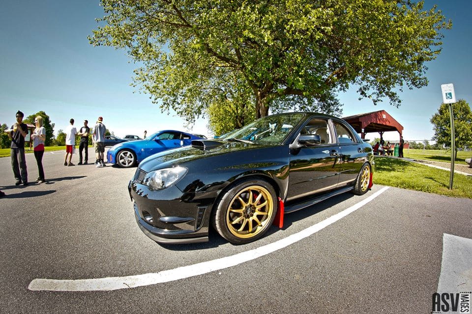 2011 Subaru Impreza WRX with 17x9 Rota DPT wheels