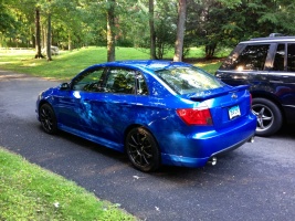 2011 Subaru Impreza WRX with 18x8.5 Rota G-Force wheels