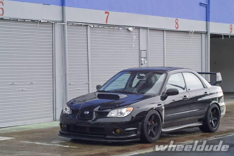 2007 Subaru Impreza WRX with 18x9.5 Rota RT5 wheels