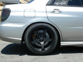 2007 Subaru Impreza WRX with 18x10 Rota RT5 wheels