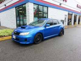 2011 Subaru Impreza WRX with 17x8 Rota G-Force wheels
