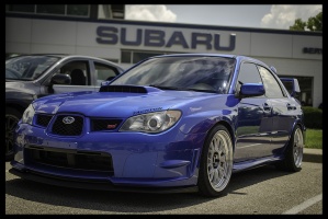 2006 Subaru Impreza WRX with 18x9.5 Rota MXR wheels