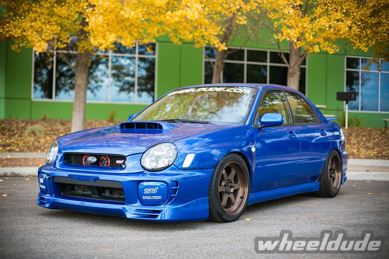 2002 Subaru Impreza with 17x9 Rota Grid-V wheels