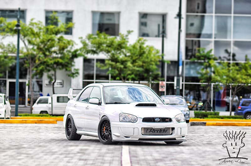 2004 Subaru Impreza with 18x10 Rota SVN-R wheels