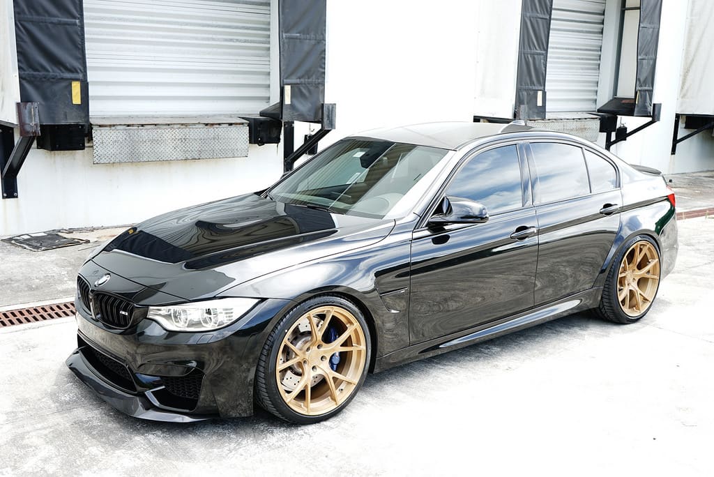 2015 BMW M3 with 20x10 Velos S3 wheels