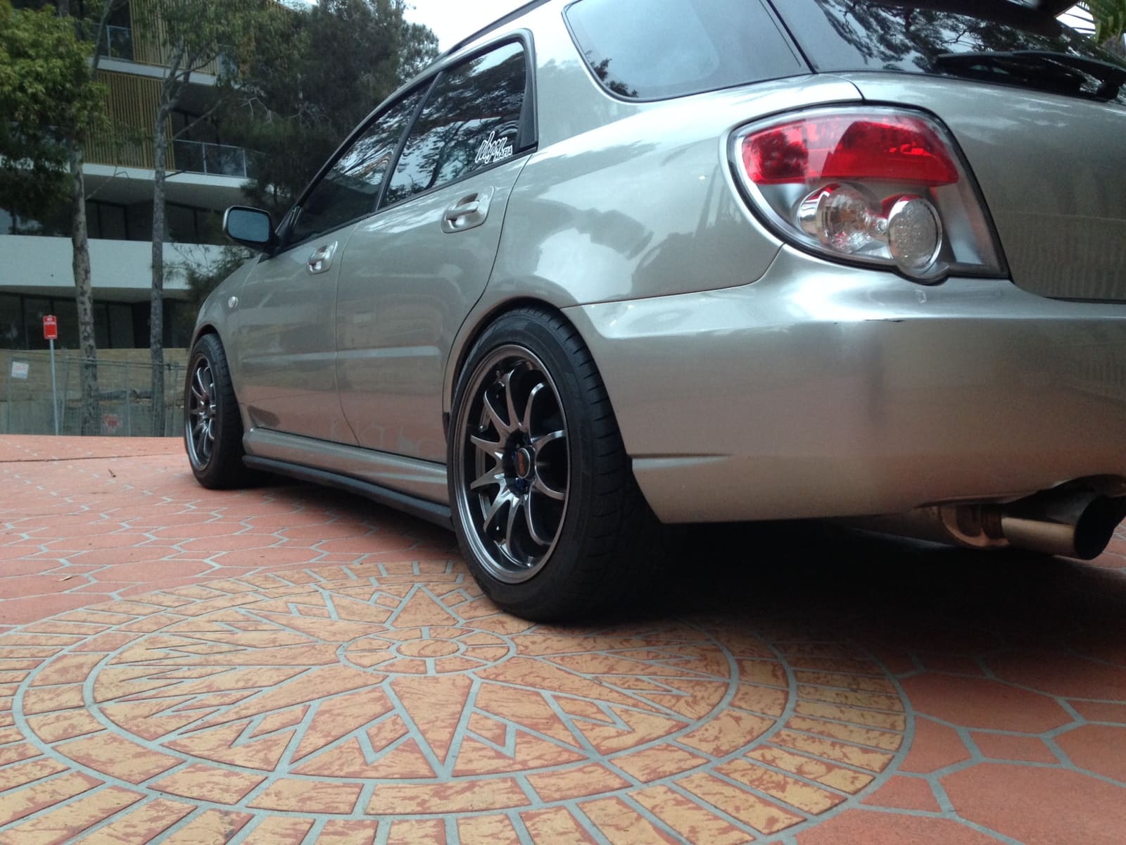 2006 Subaru Impreza with 17x9 Rota Fighter wheels
