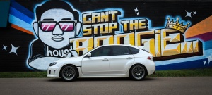 2007 Subaru Impreza WRX with 18x9.5 Rota MXR wheels