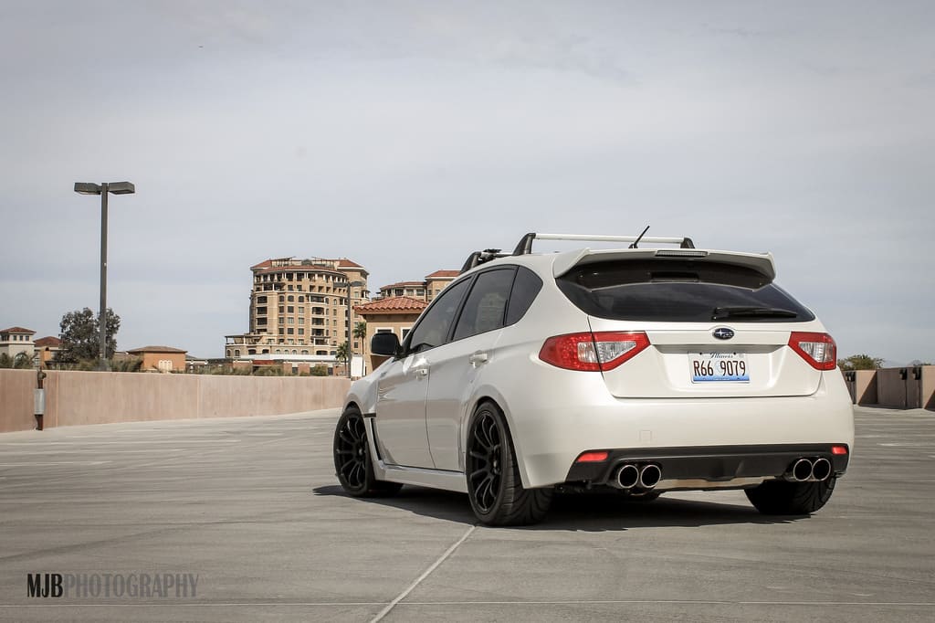 2011 Subaru Impreza WRX with 18x9.5 Rota G-Force 2 wheels