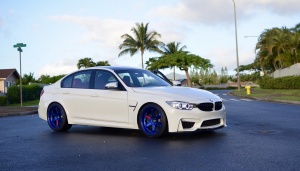 2015 BMW M3 with 19x9.5 Volk TE37 wheels