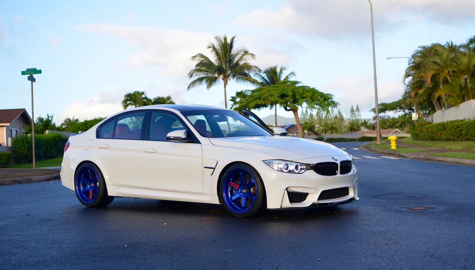 2015 BMW M3 with 19x9.5 Volk TE37 wheels