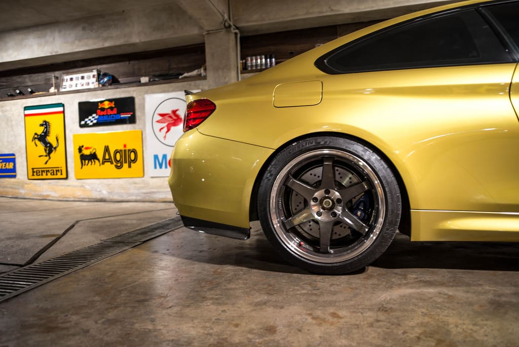 2015 BMW M4 with 19x9.5 Volk TE37 SL wheels