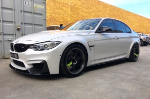 2016 BMW M3 with 18x9.5 Rays Volk Racing TE37SL wheels