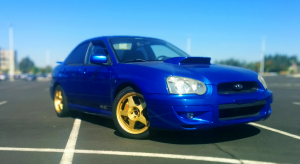 2004 Subaru Impreza WRX with 17x8.5 Rota Slipstream wheels