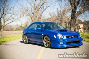 2002 Subaru Impreza WRX with 18x9.5 Rota HG5 wheels
