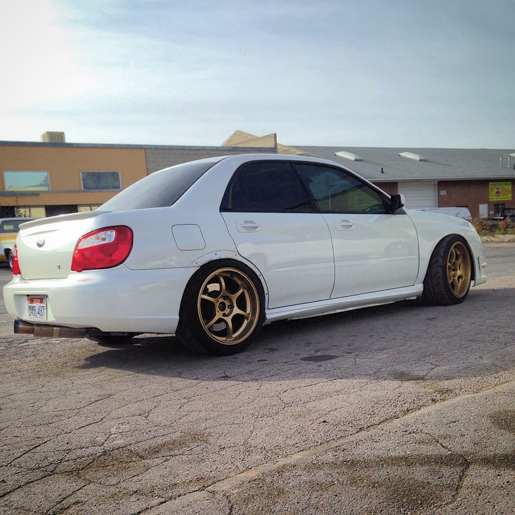 2007 Subaru Impreza with 18x9.5 Rota Boost 2 wheels