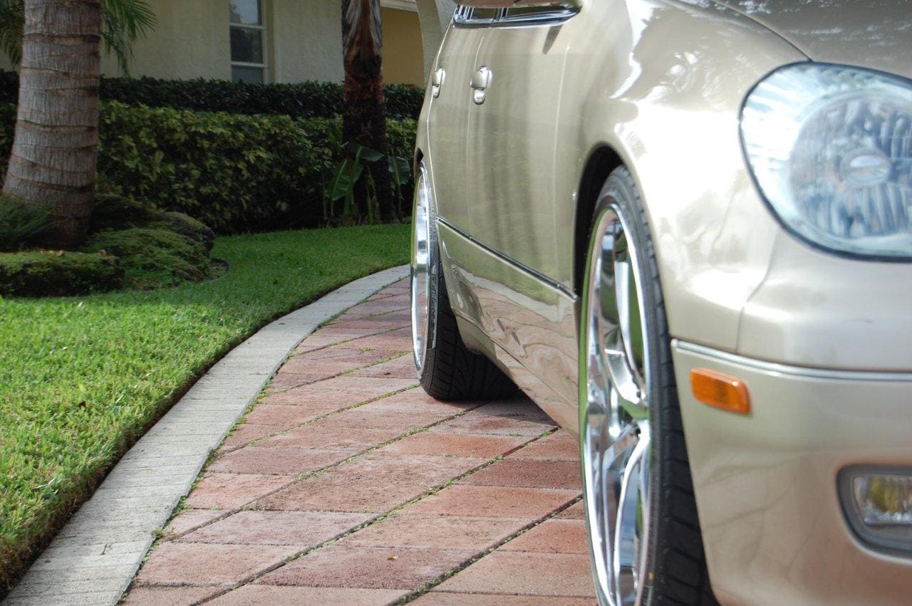 2001 Lexus GS 300 with 20x8.5 Weds Kranze Vishunu SBC wheels